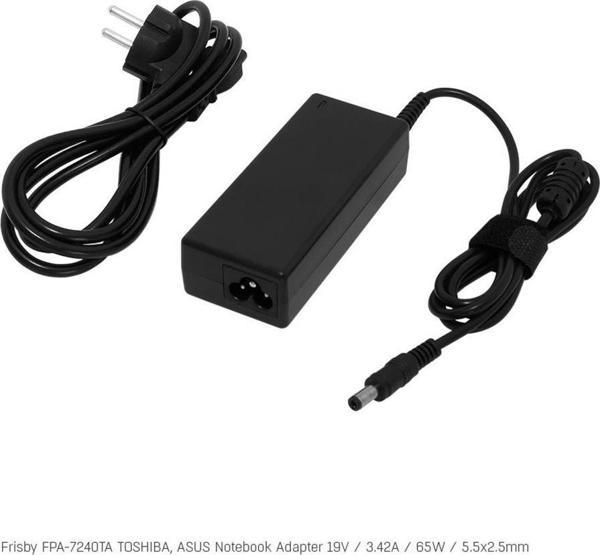 Frisby FPA-7240TA Notebook Adaptör (Toshiba, Asus) 19V 3.42A (Uç Boyutu : 5.5 x 2.5mm) - Image 1