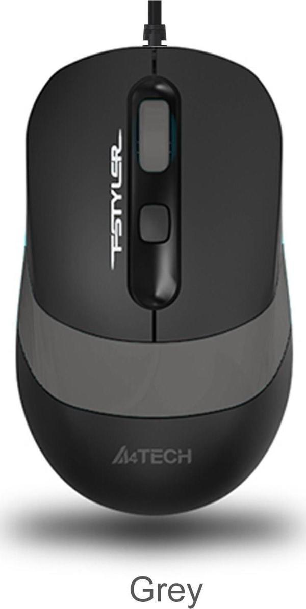 A4 Tech Usb Fstyler Gri Optik 1600 Dpi Kablolu Mouse - Image 1