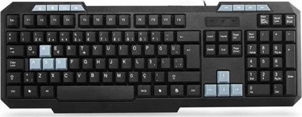 Everest Siyah Usb Q Multimedya Klavye Kablolu Klavye - Image 1