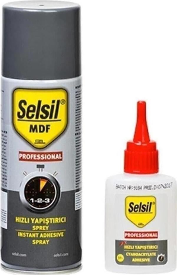 Selsil Hızlı Yapıştırıcı 200 ML Sprey 50 ML Yapıştırıcı - Image 1