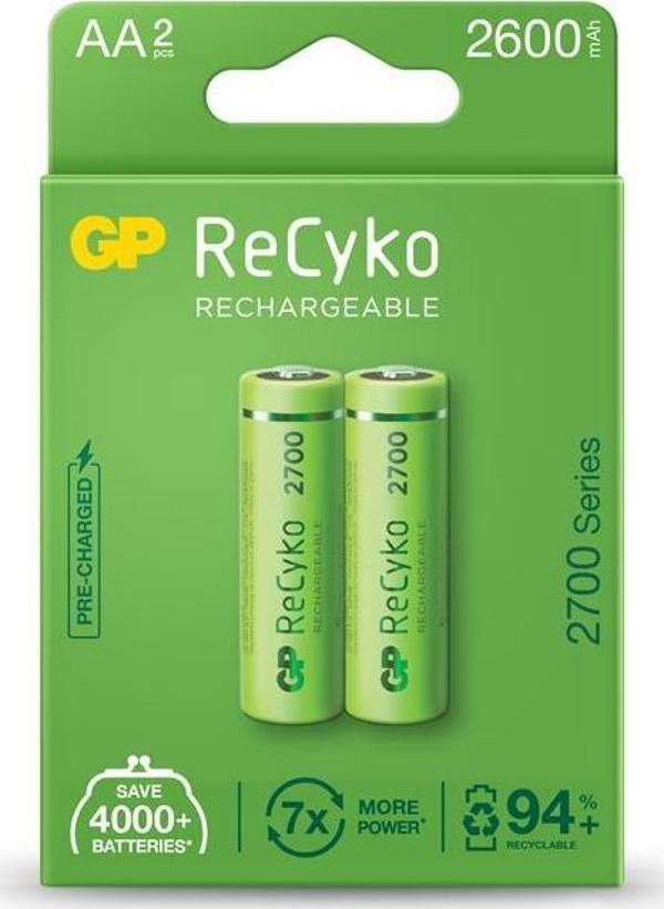 GP AA 2600 mAh Şarjlı Kalem Pil 2 Li Paket - Image 1