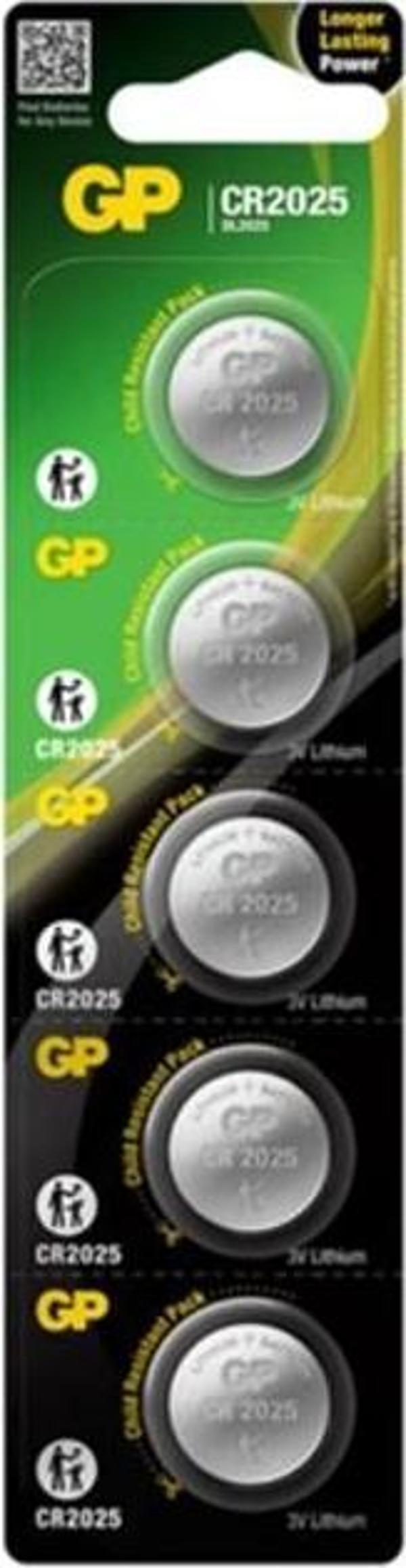 Gp CR2025-C5 3V Lityum Düğme Pil 5 Li Paket - Image 1