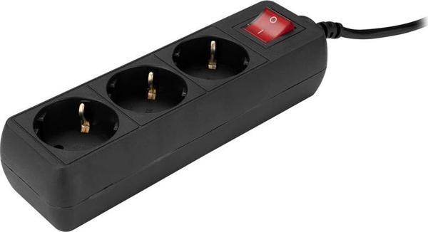 S-link 1.5 Metre 3 Lü Akım Korumalı Blister Kutulu Siyah 150 Joule Akım Korumalı Uzatıcı - Image 1
