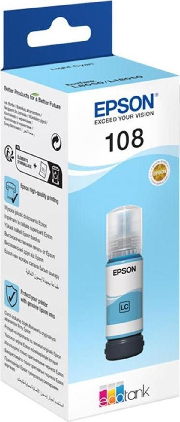 Epson T09C5 108 Light Cyan Açık Mavi Şişe Mürekkep - Image 1