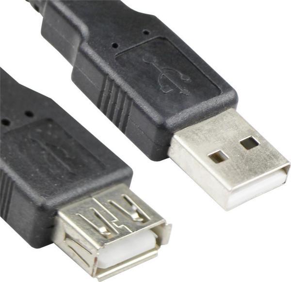 Vcom Siyah 3 Metre Usb 2.0 Uzatma Kablosu - Image 1