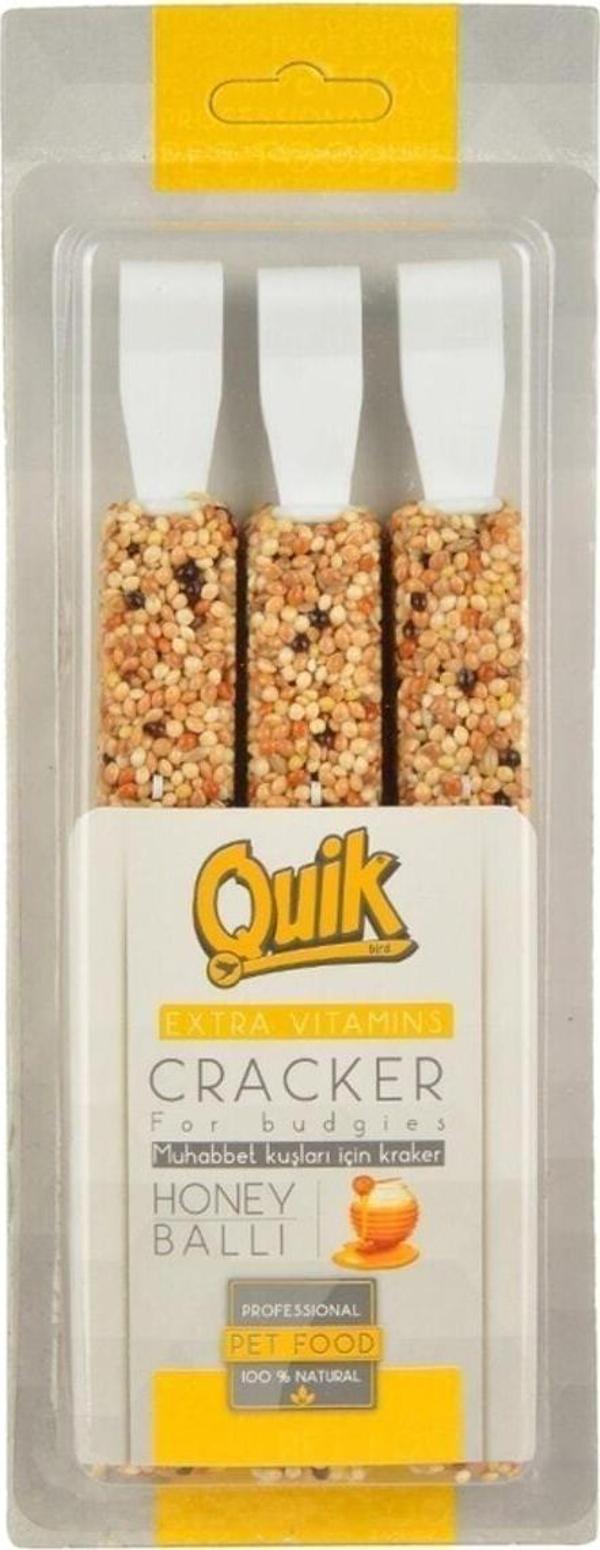 Quik Ekstra Vitaminli Ballı Muhabbet Kuşu Krakeri 3 Adetli Paket - Image 1