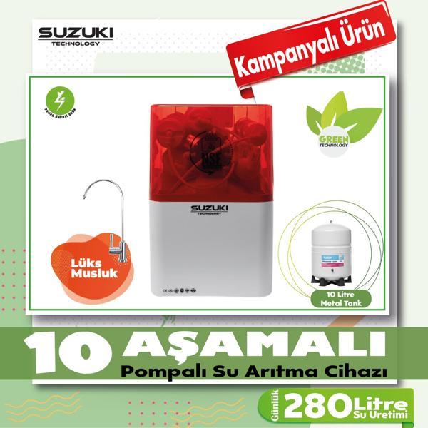 SUZUKI TECHNOLOGY 10 Aşamalı POMPALI Su Arıtma Cihazı,Çevre Dostu - Image 1