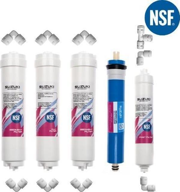 Suzukı Technology 12 Inç Kapalı Kasa Su Arıtma Cihazı Tam Set (5 Filtre) - Image 1