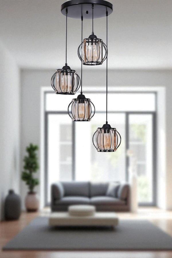 OHRİD 4 LÜ TEPSİLİ SİYAH SARKIT - Image 1