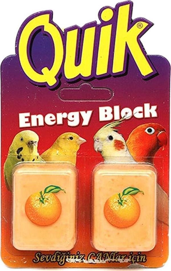 Quik Kuşlar Için Enerji Blok Gaga Taşı Portakallı 2li - Image 1