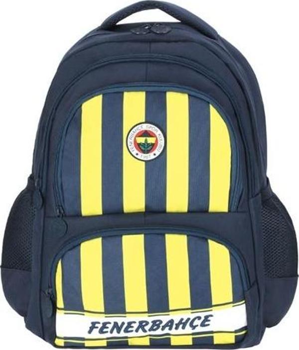 Fenerbahçe Lisanslı Çubuklu Okul Çantası Sırt Çantası Kod:25739 Orijinal - Image 1