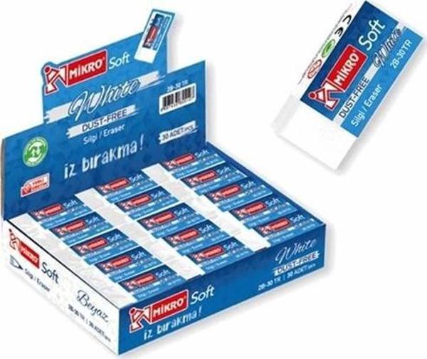 Mikro Dust-Free Silgi Beyaz 2B-30 - 3 adet - Image 1