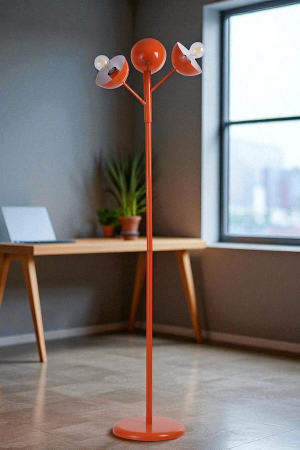 KÜRE 3 LÜ TURUNCU LAMBADER METAL BAŞLIKLI - Image 1