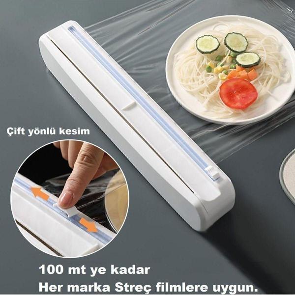 Bikap Streç Film Kesme Aparatı Streç Film Kesici Vakum Sabitlemeli Streç Film Kesim Kutusu - Image 1