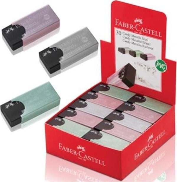 Faber Castell Candy Metalik Kılıflı Silgi - 2 adet - Image 1