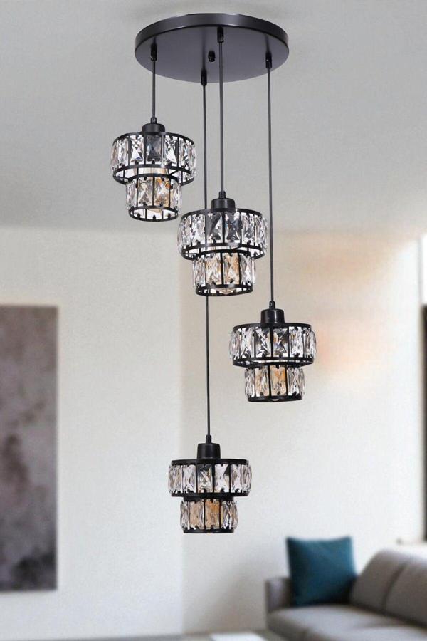 LEO 4 LÜ TEPSİLİ SİYAH SARKIT - Image 1