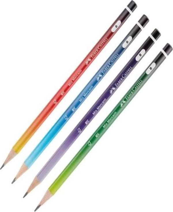 Faber Castell Kurşun Kalem Mix Mercanlı Üçgen B - 5 adet - Image 1