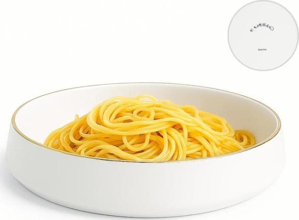Koleksiyon Sufi Altın 6'lı Makarna/Mantı Tabağı 21cm - Image 1