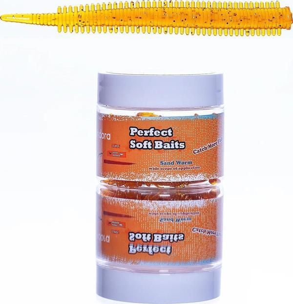 Pandora Kavanoz Perfect Soft Baits Sandworm 7cm Renk:Natural - Image 1