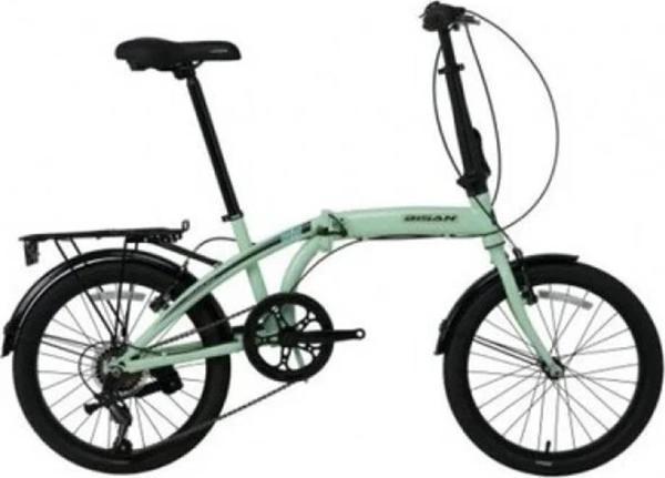 BİSAN TWIN-S KATLANIR BİSİKLET 32CM V 20 JANT 6 VİTES MİNT YEŞİL SİYAH - Image 1