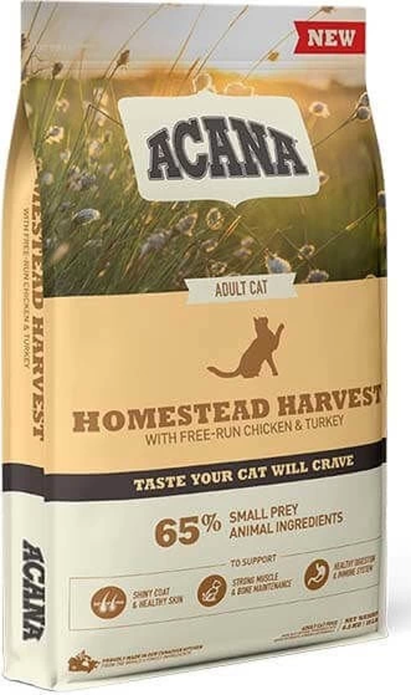Acana Homestead Harvest Tavuklu ve Hindili Yetişkin Kedi Maması 1.8 Kg - Image 1