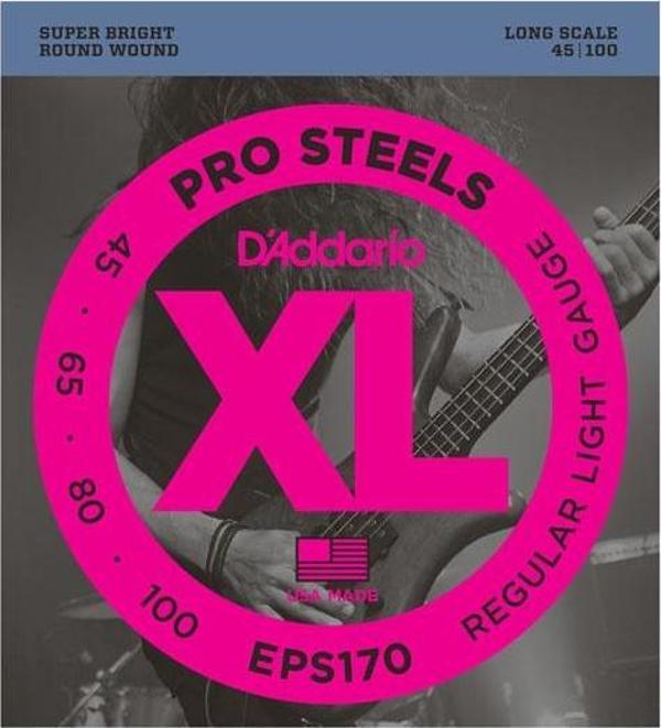 DADDARIO EPS170 BASS GİTAR TEL SETİ, XL, 45-100, LONG SCALE, PROSTEELS - Image 1