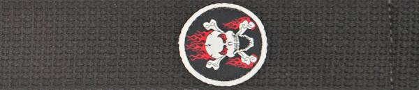 GİTAR ASKISI 50MM COTON PATCH SKULL - Image 1