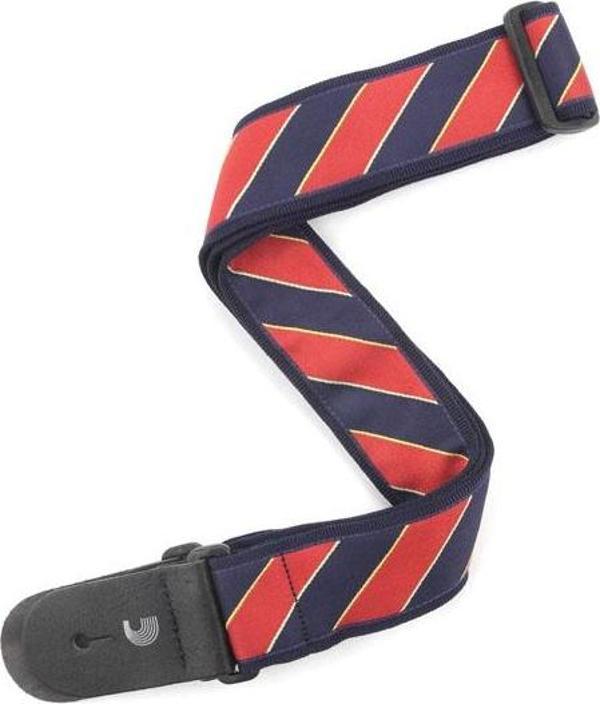 GİTAR ASKISI TIE STRIPES MAVİ-KIRMIZI - Image 1