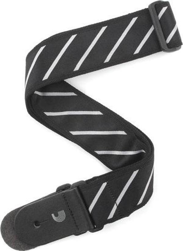 GİTAR ASKISI TIE STRIPES SİYAH-GRİ - Image 1