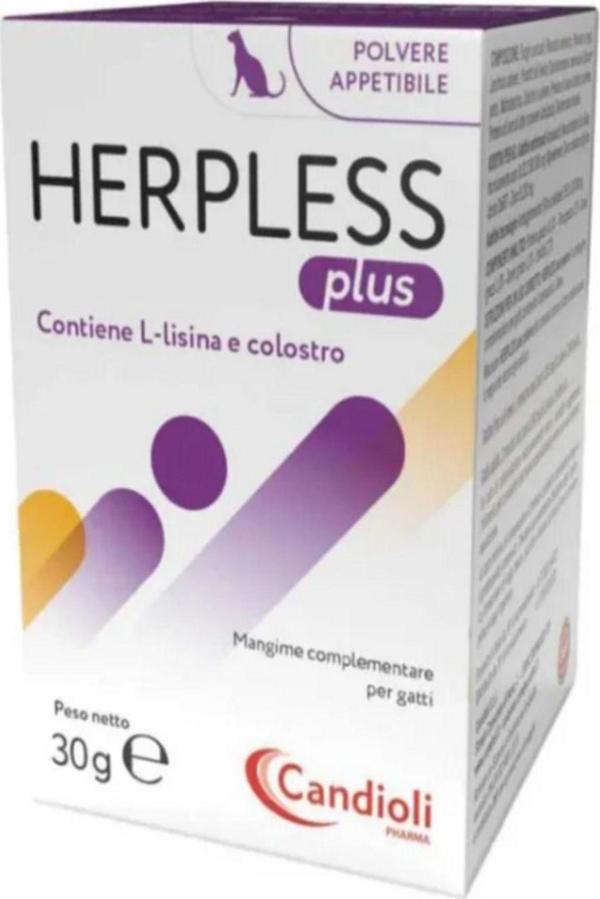 Candioli Cat Herpless Plus - Kedi L-Lizin Kolostrum İçeren Bağışıklk Güçlendirici Toz 30Gr - Image 1