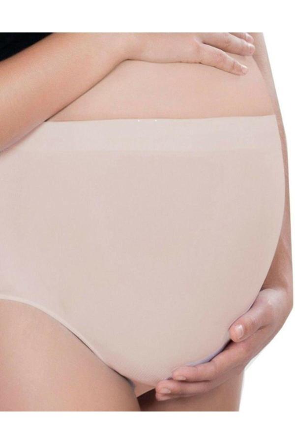 Babyjem Kadın Ten Rengi Dikişsiz Hamile Külot - Image 1