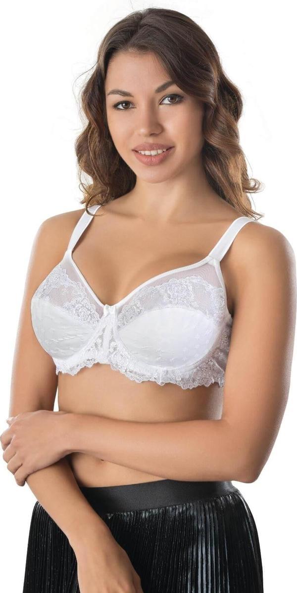 Emay Beyaz Mı 170 C Balenli Brode Toparlayıcı Sütyen - Image 1