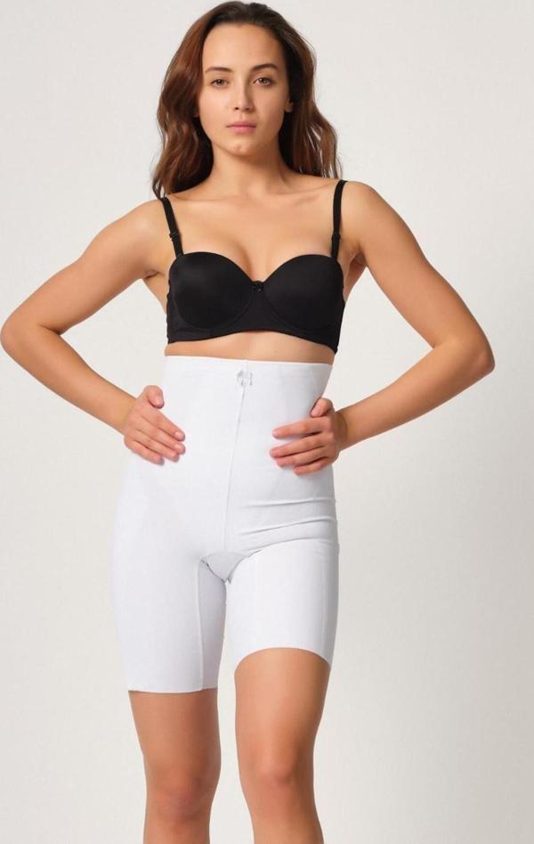 Emay Beyaz Mı 2814 Double Yüksek Bel Boxer Lazer Korse - Image 1