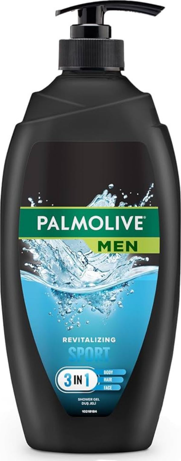 Palmolive Men Sport 3'ü 1 Arada Duş Jeli & Şampuan – Yüz, Vücut ve Saç Temizliği –750 ml - Image 1
