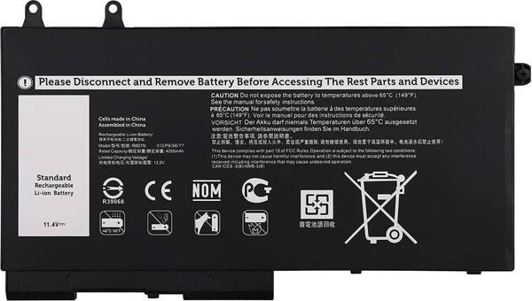 Dell ile Uyumlu Latitude 5511  Batarya Pil - 3 Cell - Image 1