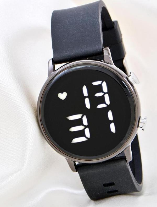 Bay kadın Çelik Dijital Led Silikon Kordon Yeni Model Kol Saati ST-304172 - Image 1