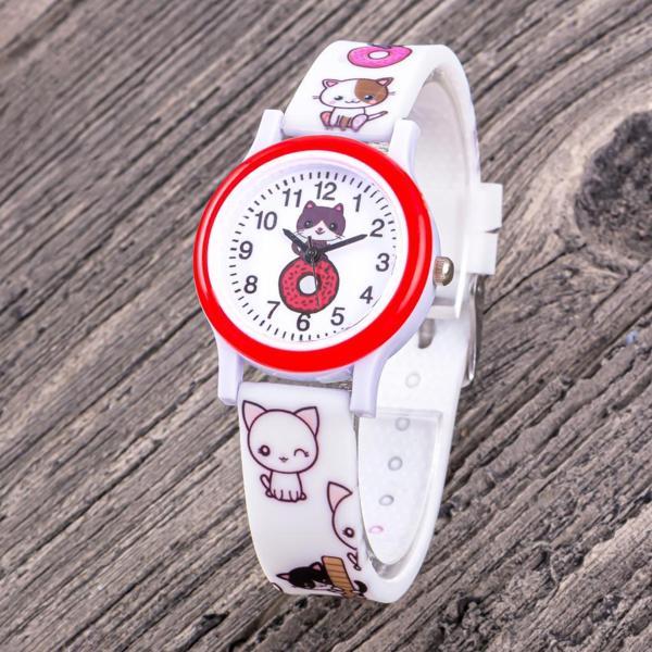 Çocuk Kol Saati Silikon Kordon 4-12 Yaş Unisex Kız Çocuk Kitty Figürlü Watch ST-304334  - Image 1