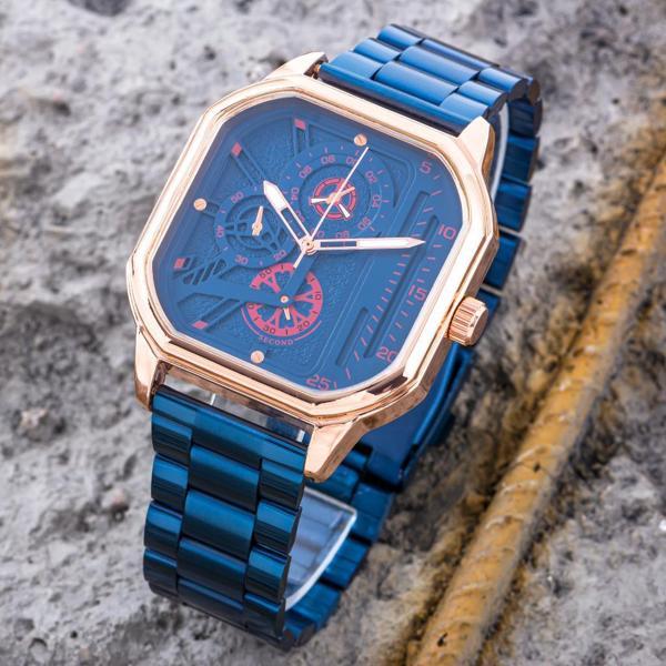 Lacivert Renk Rose Gold Muhteşem Uyumu Spor Çelik Erkek Kol Saati ST-304291  - Image 1