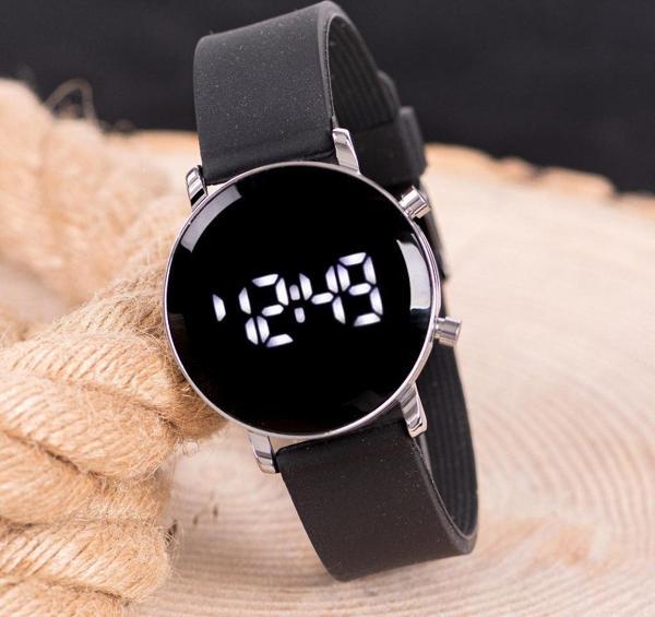 SaaTTino Unisex Gümüş Renk Dijital Led Ekran Silikon Kordonlu Kol Saati ST-304005 - Image 1