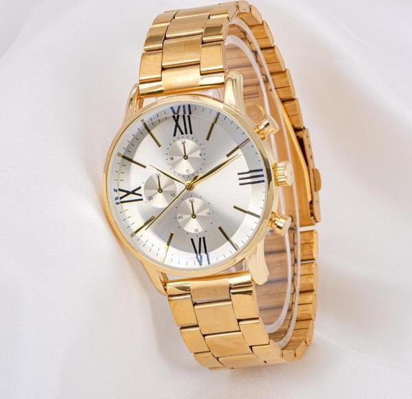 SaaTTino Watch Roma Rakamlı Sarı Çelik Kasa Ve Kordon Erkek Kol Saati ST-304022 - Image 1