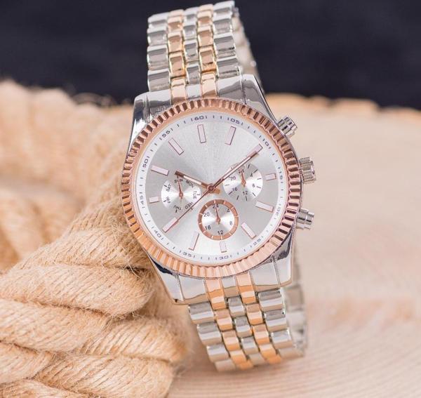 Saattino Yeni Sezon Şık Rose Silver Kasa Çelik Erkek Kol Saati ST-303993 - Image 1