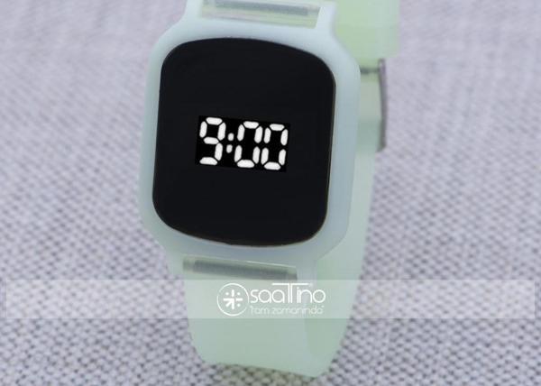 SaaTTino Yeşil Silikon Kordonlu Dokunmatik Led Ekran Kadın Genç Kız Kol Saati ST-303859 - Image 1