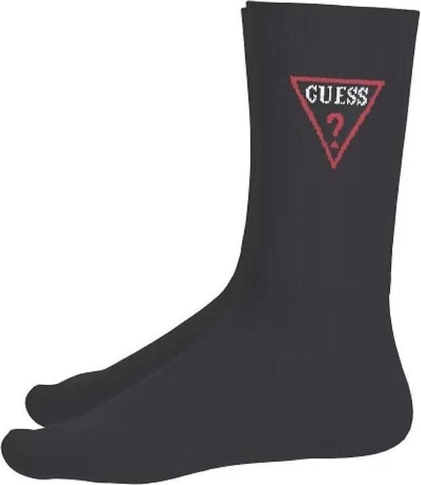 Guess Jeans GJ UNISEX TRIANGLE CREW SOCK Erkek Siyah Çorap M5GZ49Z3O11-JBLK - Image 1