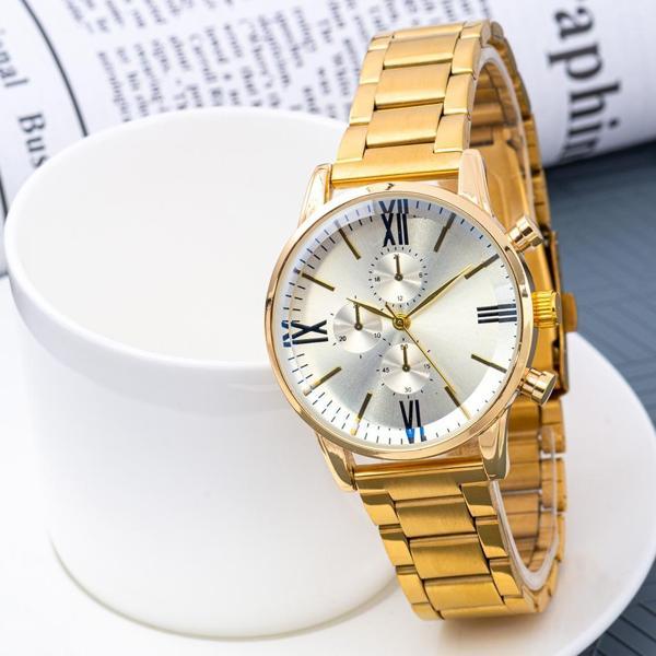Sirius Kadın Gold Renk Rome Rakamlı Blok Kordon Kol Saati ST-304226 - Image 1