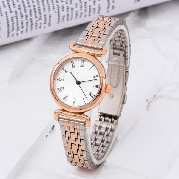 Tif Serisi Çelik Orta Boy Kasa Rose Kadın Kol Saati ST-304238 - Image 1