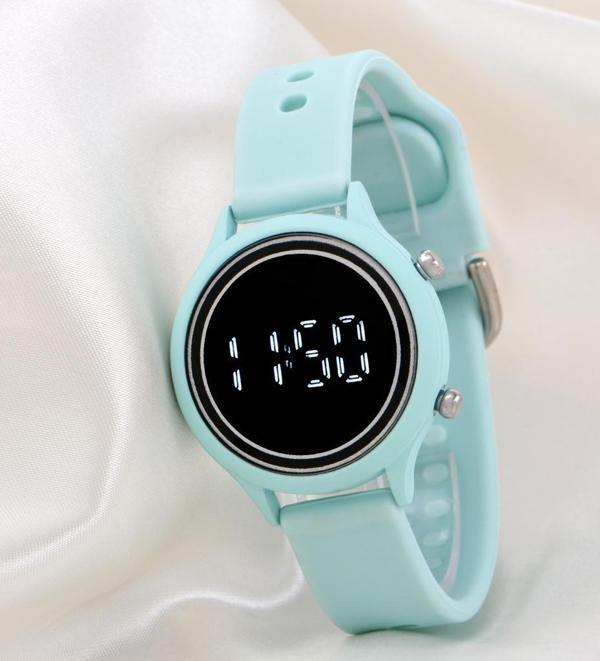 Unisex Tuşlu Led Takvimli Silikon Kadın Kol Saati - Silikon Bileklik Saat ST-304167 - Image 1