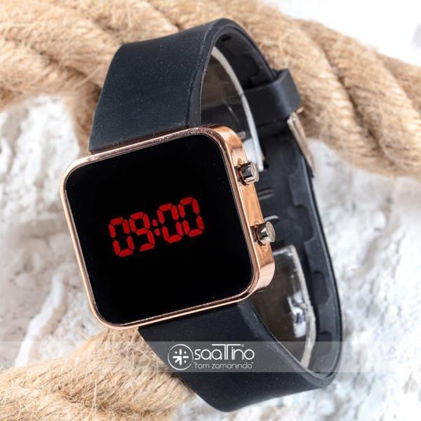 Dijital Bakır Mini Kasa Trend Seri Led Kol Saati Silikon Bileklik Saat ST-303507 - Image 1