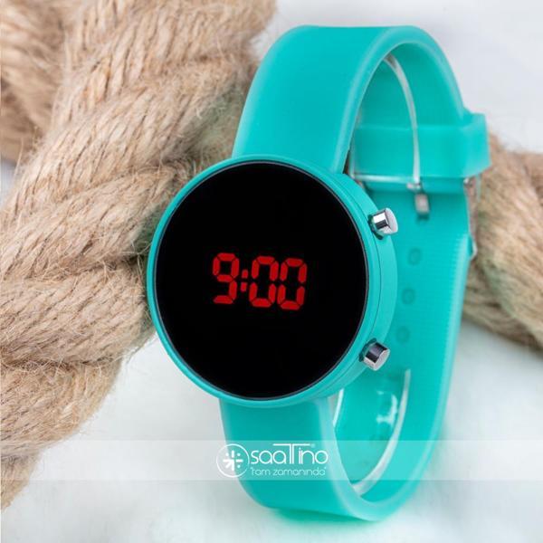 Led Watch Saat Su Yeşili Silikon Kordon Unisex Kol Saati ST-303482 - Image 1