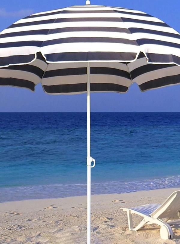 Plaj Balkon Teras Deniz Bahçe Şemsiyesi Katlanır kolay kullanım 2 Metre ( BİDONSUZ ) - Image 1