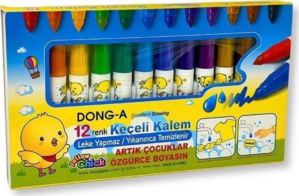 Dong-A Jumbo Yıkanabilir Keçeli Boya Kalemi 12 Renk  - Image 1